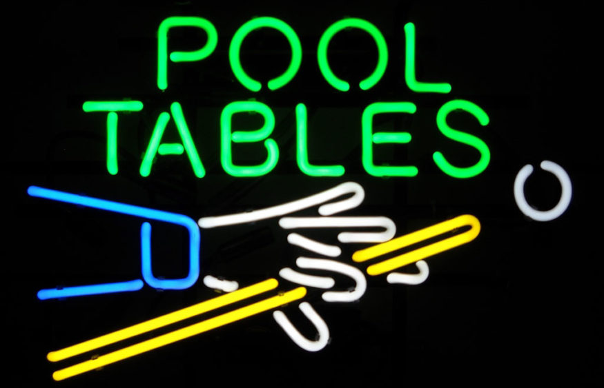 Pool Table Looking Sign Pool Tables Neon Sign – ManCave Goodies